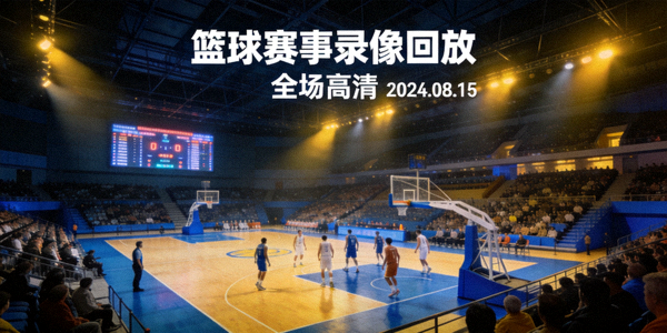 完整篮球赛事录像回放视频封面展示球场全景